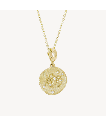 Of The Stars Scorpio Small Coin Necklace solde