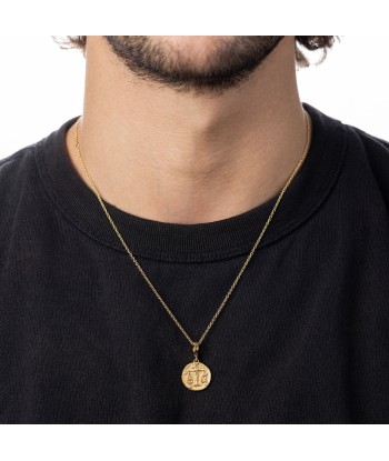 Of The Stars Libra Small Coin Necklace brillant des détails fins