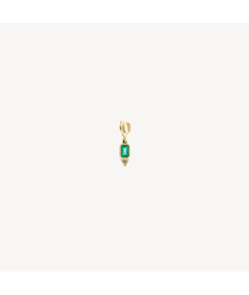 Emerald and Trillion Small Diamond Charm en ligne