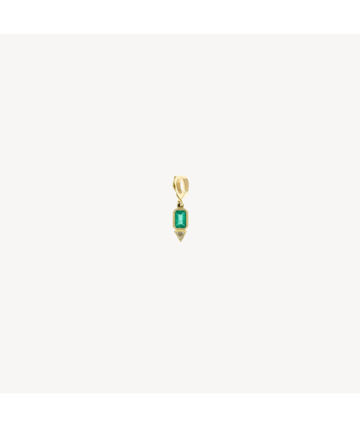 Emerald and Trillion Small Diamond Charm en ligne