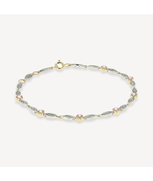 Bracelet Ava Saphir Rose brillant des détails fins