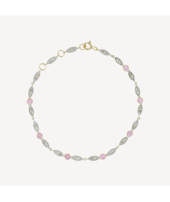 Bracelet Ava Saphir Rose brillant des détails fins