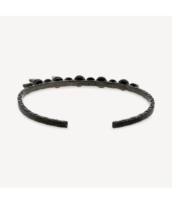 Bracelet Spike Argent Noir pas cheres