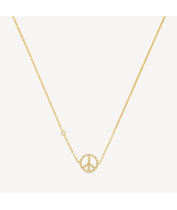 Collier Peace Or Jaune la chaussure