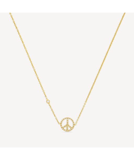 Collier Peace Or Jaune la chaussure