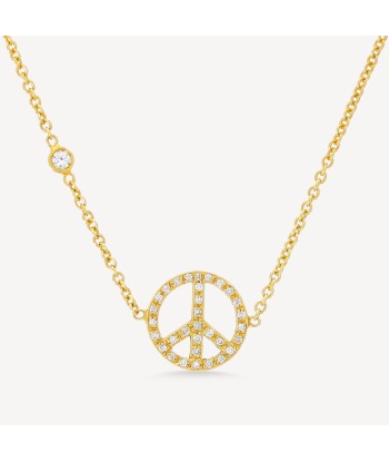 Collier Peace Or Jaune la chaussure