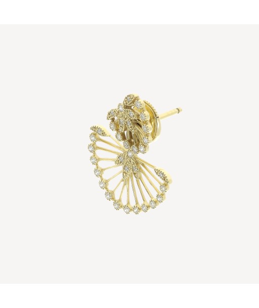 Boucle d'Oreille Fleur Or Jaune livraison et retour toujours gratuits