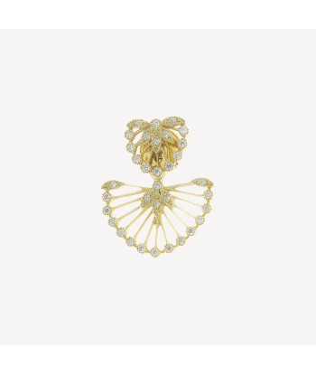 Boucle d'Oreille Fleur Or Jaune livraison et retour toujours gratuits