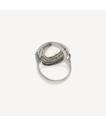 Bague Indienne Moonstone Diamants plus qu'un jeu 