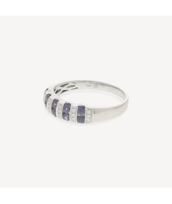 Bague Or Blanc Saphirs et Diamants le concept de la Pate a emporter 