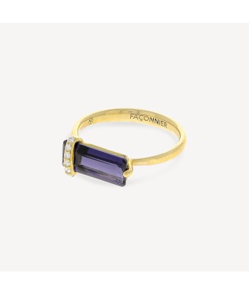 Bague Or Jaune Tanzanite et Diamants 2 - 3 jours ouvrés.