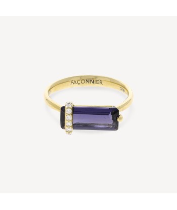 Bague Or Jaune Tanzanite et Diamants 2 - 3 jours ouvrés.