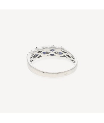 Bague Or Blanc Saphirs et Diamants le concept de la Pate a emporter 