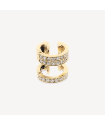 Ear cuff Or Jaune et Diamants de l' environnement