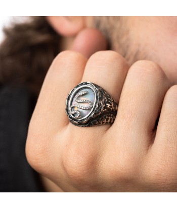 Bague Serpent Opale et Diamant store