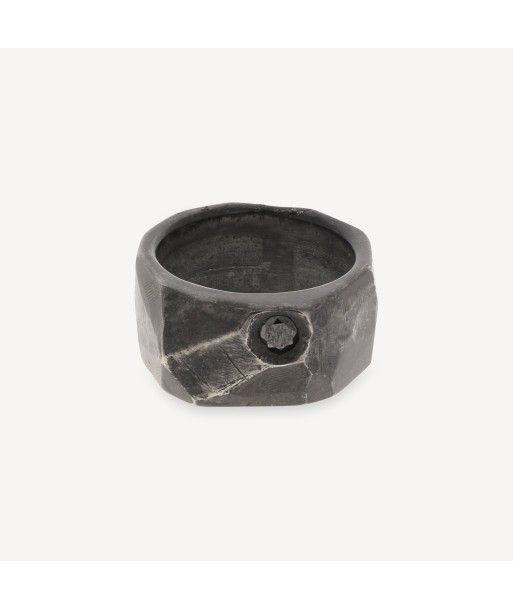 Bague Rock Argent et Diamants Noirs de votre