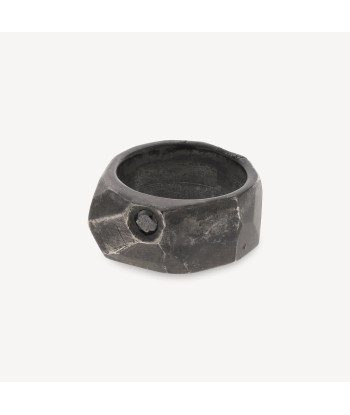 Bague Rock Argent et Diamants Noirs de votre