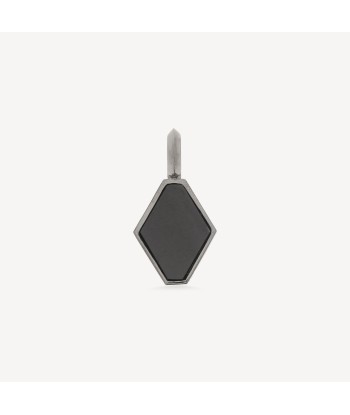 Pendentif Dora Black Rhodium and Black Spinel Origami basket pas cher