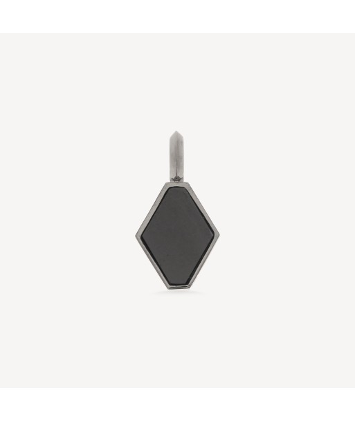 Pendentif Dora Black Rhodium and Black Spinel Origami basket pas cher