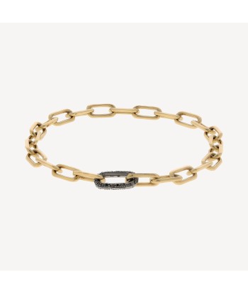 Bracelet Saxon Gold and Black Diamond Link des créatures d'habitude