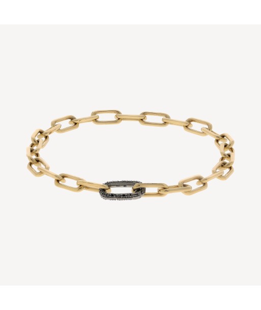 Bracelet Saxon Gold and Black Diamond Link des créatures d'habitude