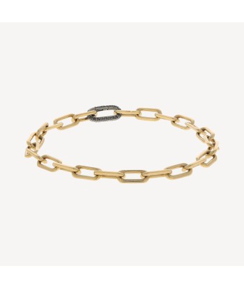 Bracelet Saxon Gold and Black Diamond Link des créatures d'habitude