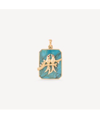 Pendentif Turquoise Large Lovebirds Par le système avancé 