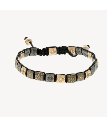 Rose Gold with White and Black Diamonds Bracelet pas cher chine