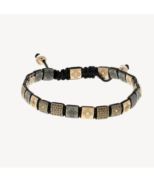 Rose Gold with White and Black Diamonds Bracelet pas cher chine