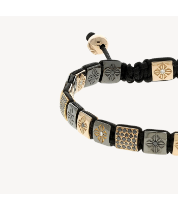 Rose Gold with White and Black Diamonds Bracelet pas cher chine