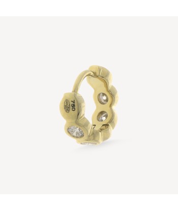 Piercing Créole 6.5mm Full Serti Clos Or Jaune les ctes