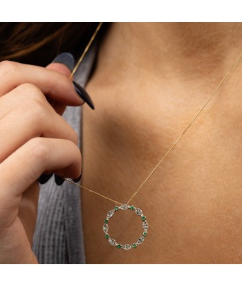 Collier Ava n°2 Emeraude brillant des détails fins