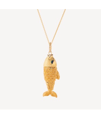 Collier Poisson Tout Or en linge