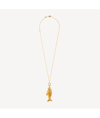 Collier Poisson Tout Or en linge