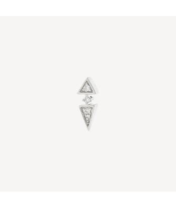 Piercing 8mm Rockaway 5 Diamants et Or Blanc meilleur choix