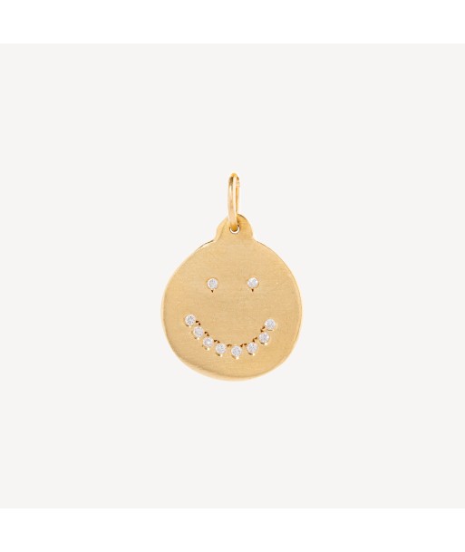 Pendentif Disque Smiley Or et Diamant suggérées chez