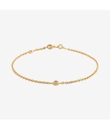 Bracelet Or et Diamant Rond en linge