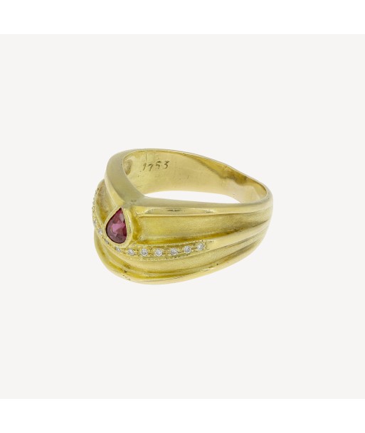 Bague Vintage Rubis et Diamants Or Jaune Toutes les collections ici