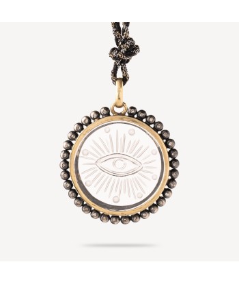 Collier round carved evil eye la colonne vertébrale