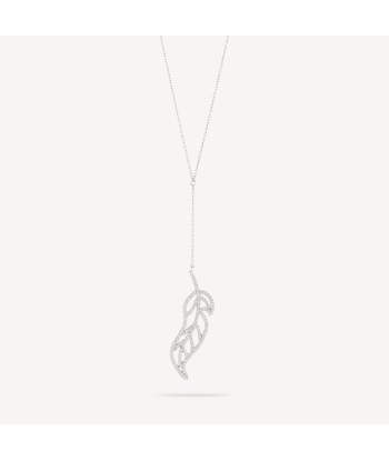 Collier pendentif feuille or blanc chez Cornerstreet bien 