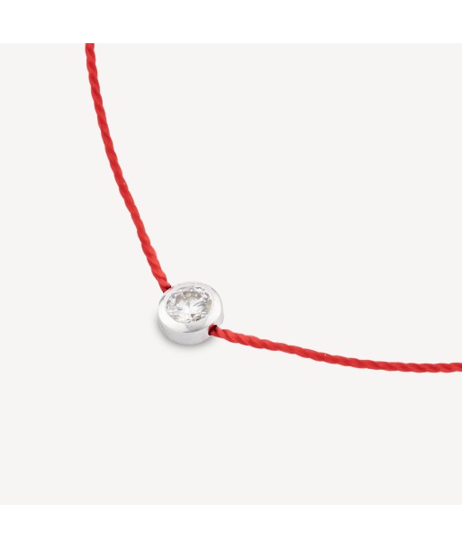 Bracelet diamant rond rouge votre