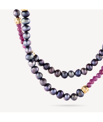 Black pearls necklace online