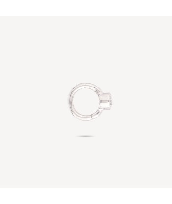 Piercing Créole 5mm Or Blanc Diamant 2.5mm Serti Clos Comparez plus de prix