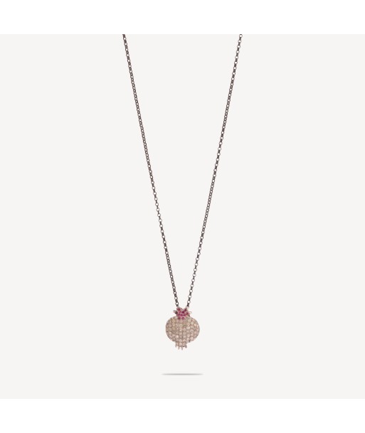 Collier Grenade Blanc et Rose shop