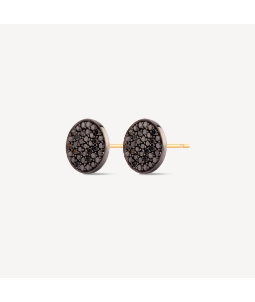 Boucles d'oreille rondes noires vous aussi creer 