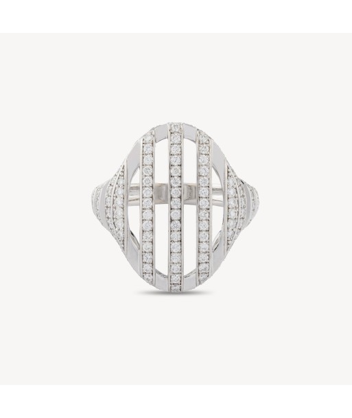 Bague Cut Ovale Or blanc Diamants Voir les baskets