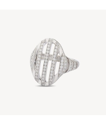 Bague Cut Ovale Or blanc Diamants Voir les baskets