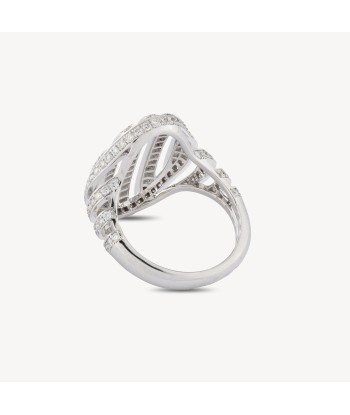 Bague Cut Ovale Or blanc Diamants Voir les baskets