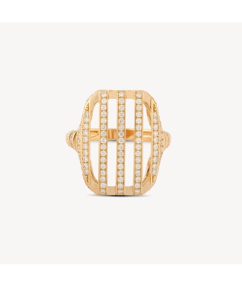 Bague Cut Rectangle Or jaune Diamants offre 