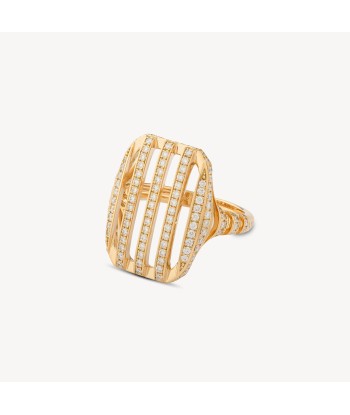 Bague Cut Rectangle Or jaune Diamants offre 